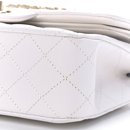Chanel Caviar Quilted Small Double Flap White 10 of 11