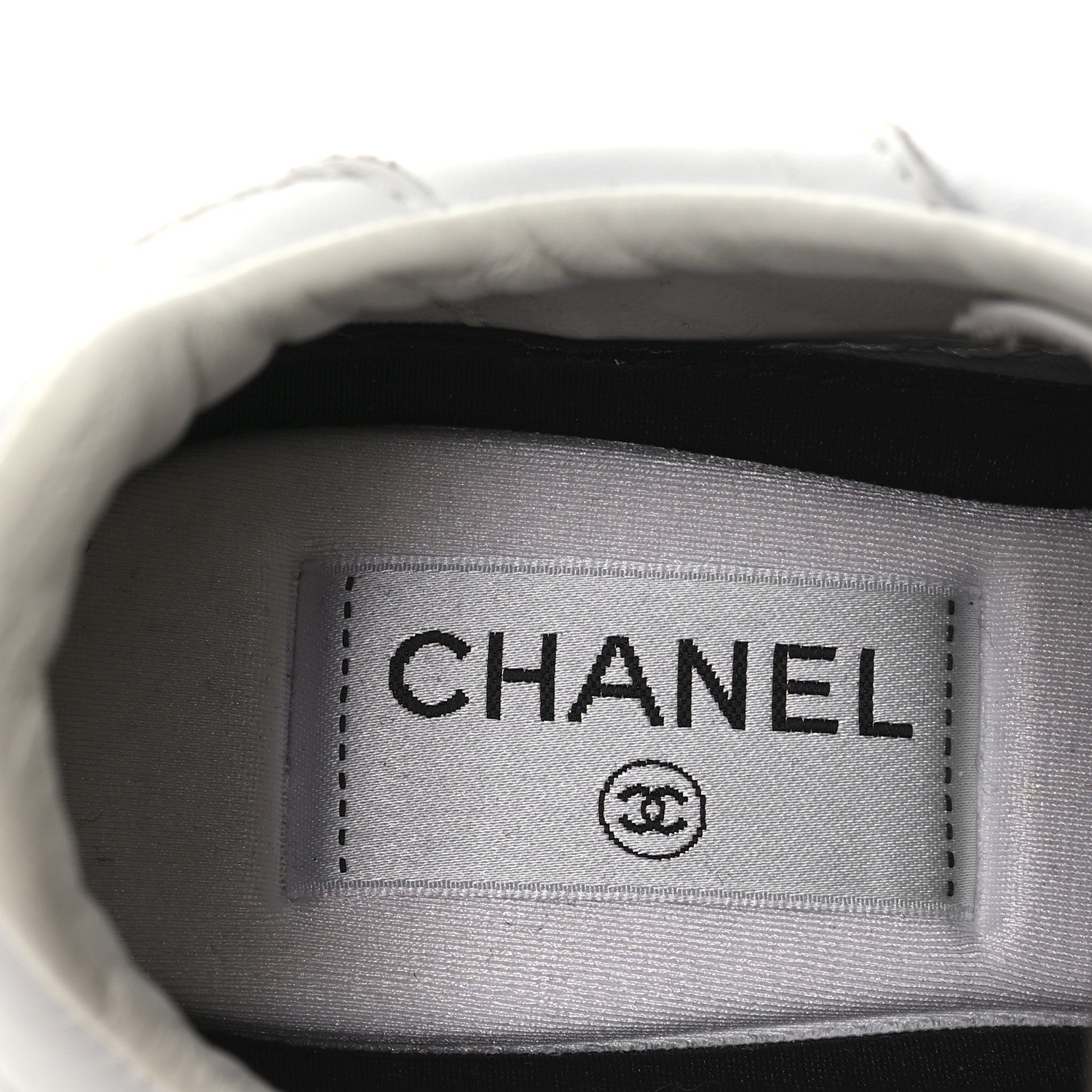 Chanel Calfskin Womens CC Sneakers 36.5 White 9 of 12