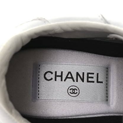 Chanel Calfskin Womens CC Sneakers 36.5 White 9 of 12