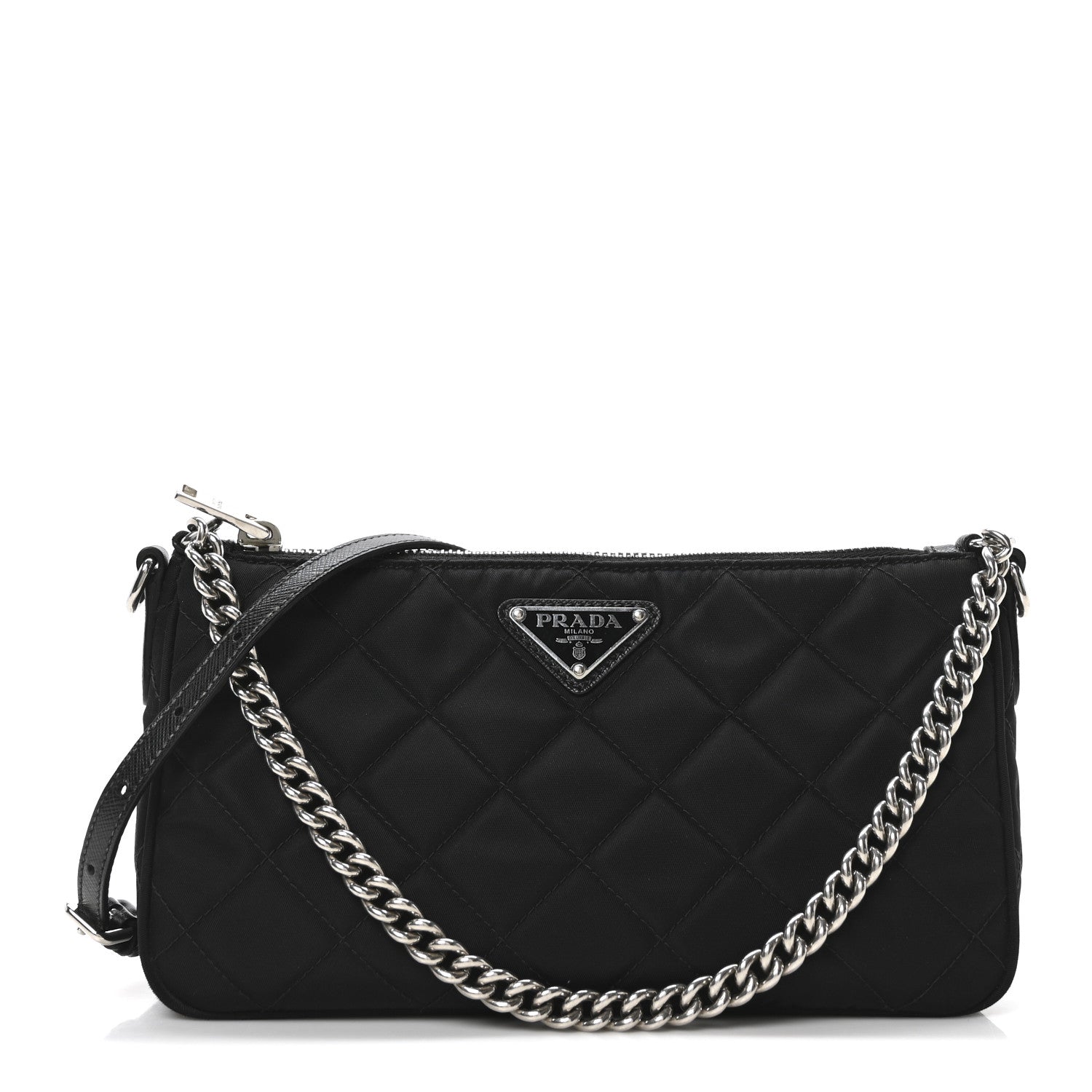 Prada Nylon Tessuto Impuntu Quilted Crossbody Bag Black 1 of 10