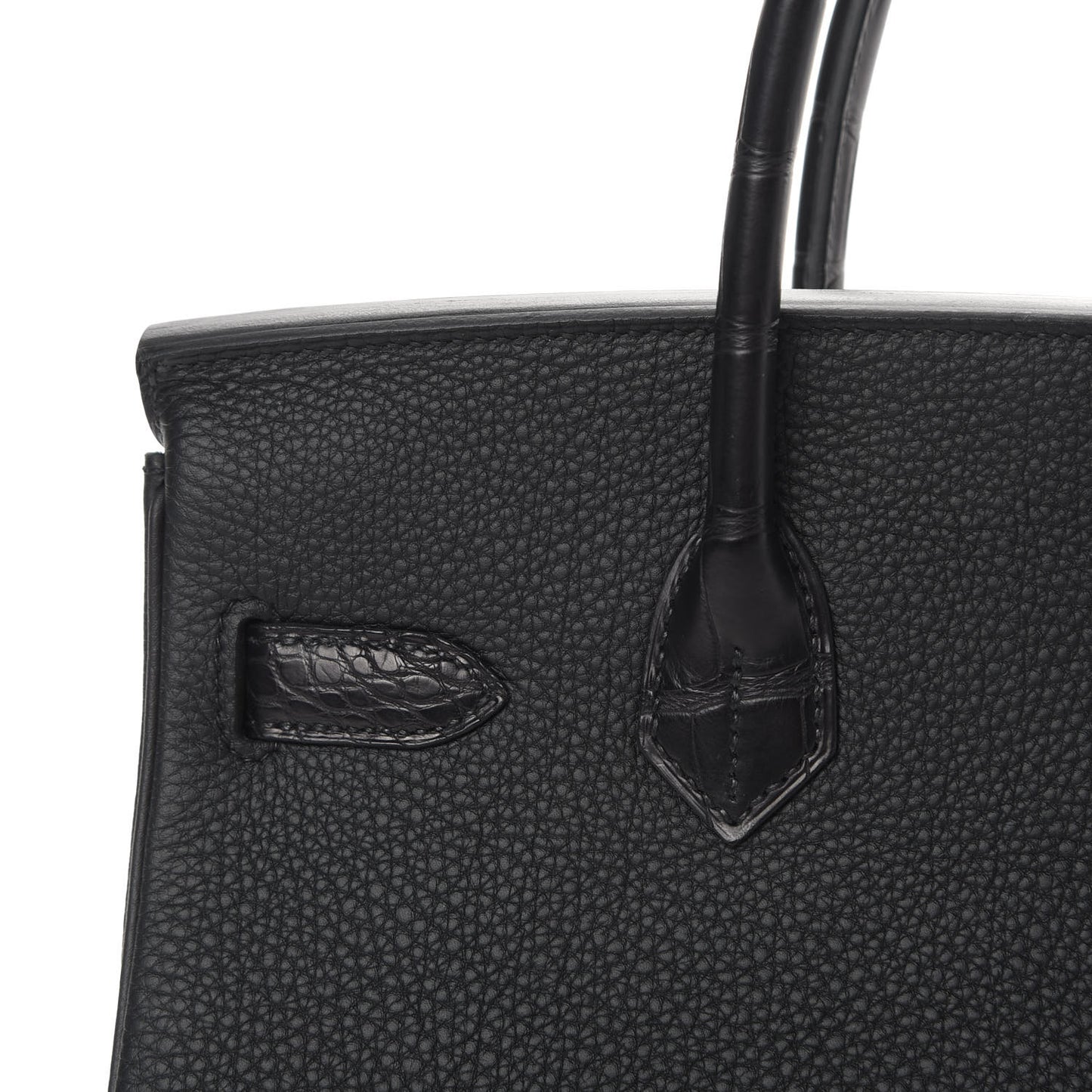 Togo Matte Alligator Birkin Touch 30 Black