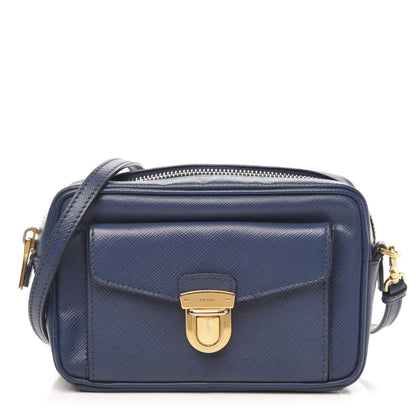 Prada Saffiano Camera Crossbody Bleuette 1 of 8