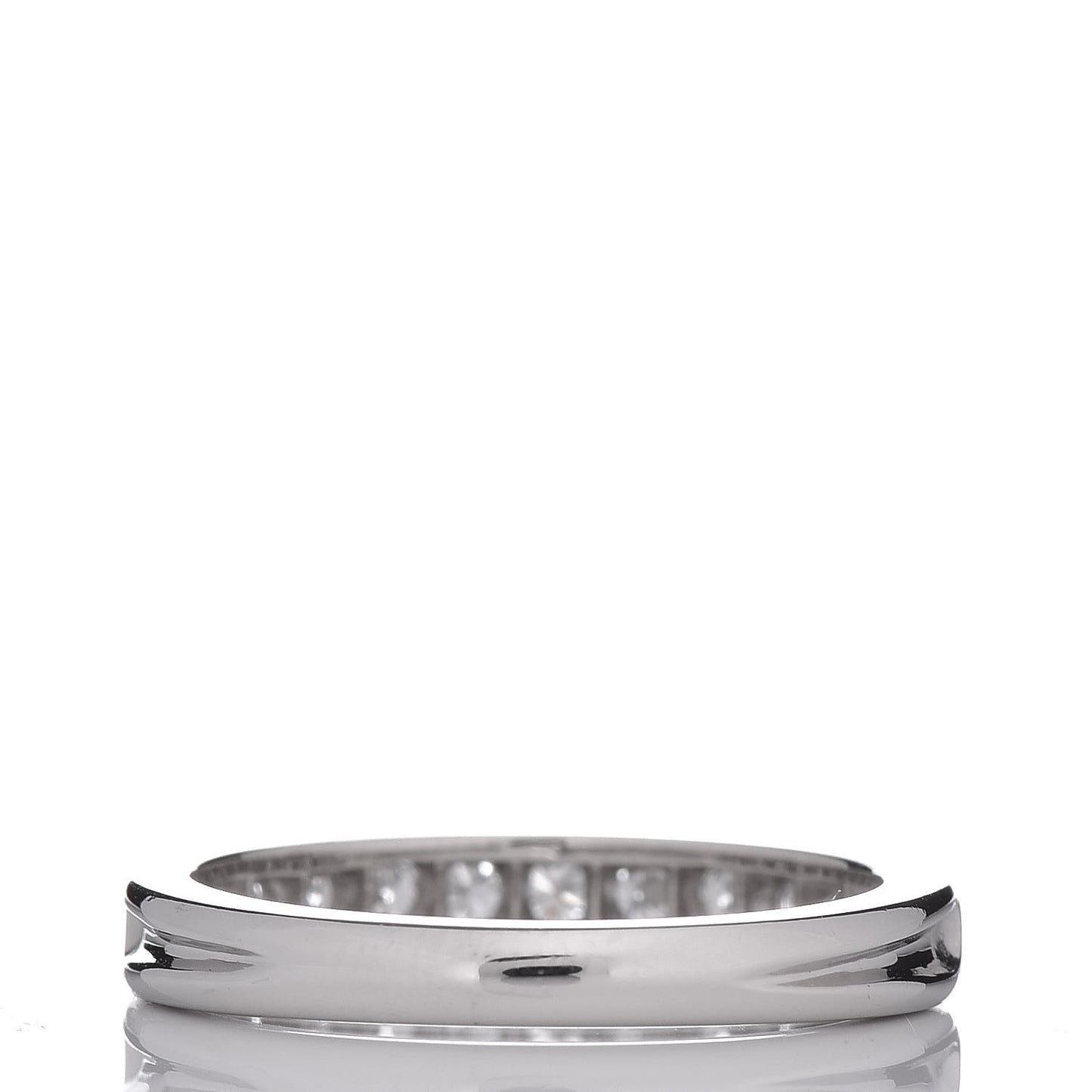 Platinum Diamond 3mm Half Circle Wedding Band Ring 50 5.5