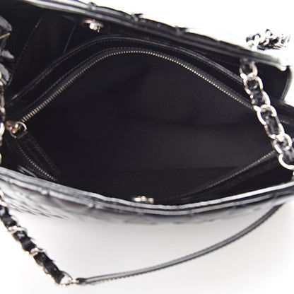 Chanel Patent Quilted Large Just Mademoiselle Bowling Bag Black 6 of 12