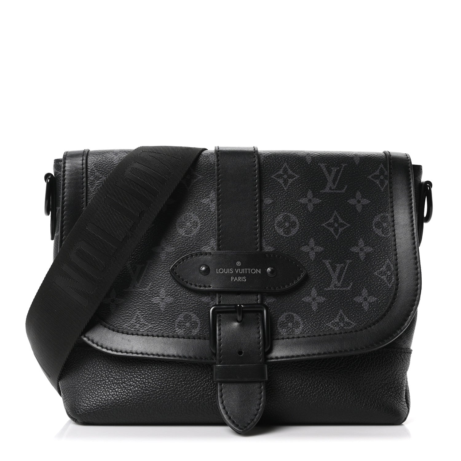 Louis Vuitton Monogram Eclipse Saumur Messenger NV Black 1 of 9
