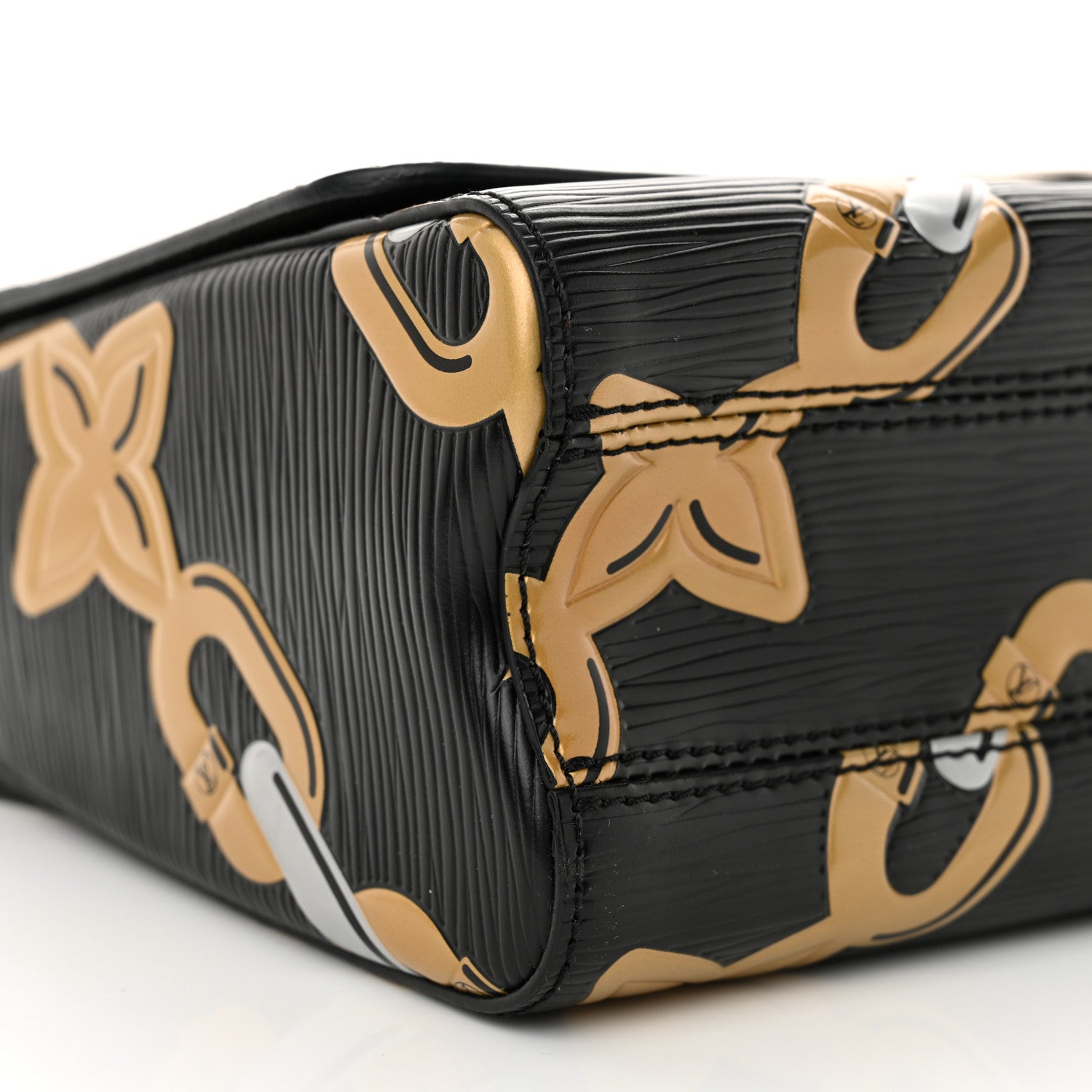 Louis Vuitton Epi Chain Flower Twist Shoulder Bag MM Black 10 of 13