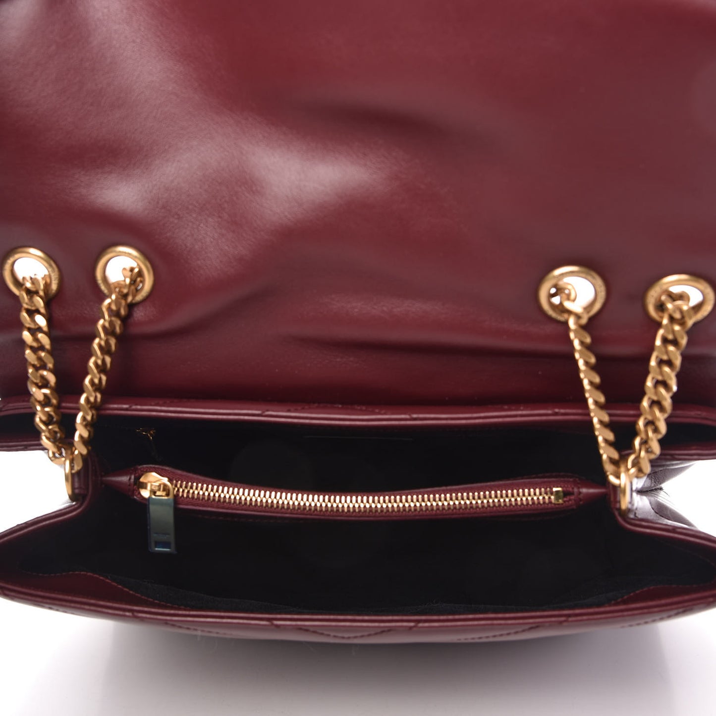 Calfskin Y Quilted Monogram Medium Loulou Chain Satchel Palissandre