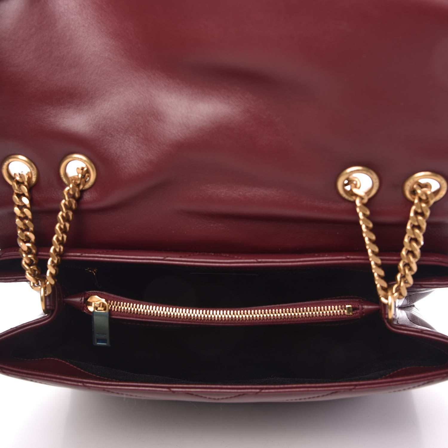 Saint Laurent Calfskin Y Quilted Monogram Medium Loulou Chain Satchel Palissandre 5 of 10