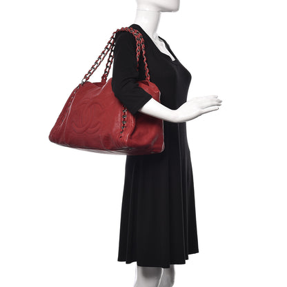 Chanel Calfskin Large East West Modern Chain Tote Red 2 of 11