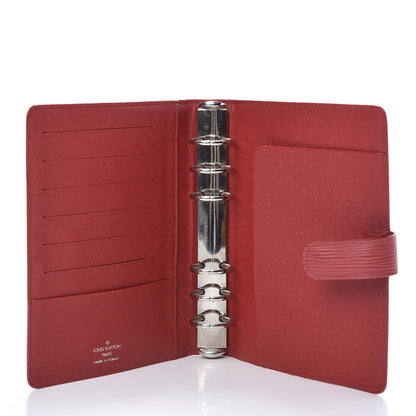 Louis Vuitton Epi Medium Ring Agenda Cover Rouge 5 of 12