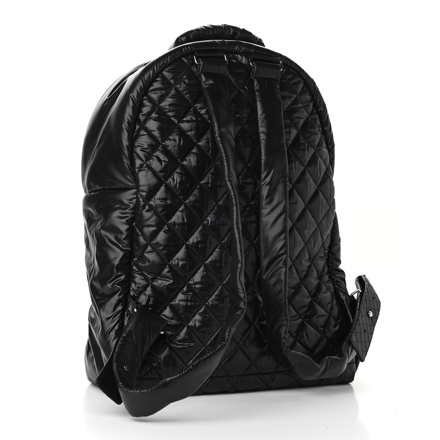 Nylon Quilted XL Coco Cocoon Backpack Black