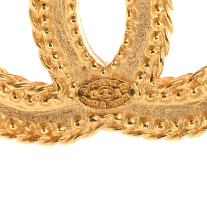Chanel CC Drop Earrings Matte Gold 4 of 4