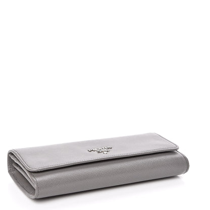 Prada Saffiano Metal Continental Flap Wallet Marmo 5 of 8