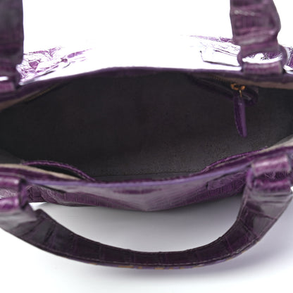 Nancy Gonzalez Crocodile Tote Purple 3 of 10