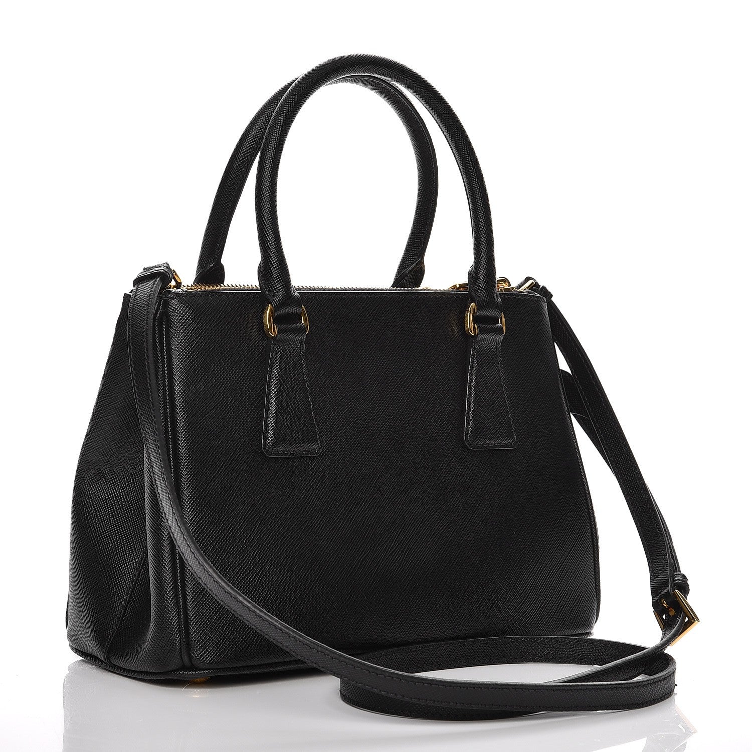 Prada Saffiano Lux Small Galleria Double Zip Tote Black 6 of 9