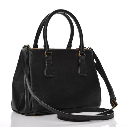 Prada Saffiano Lux Small Galleria Double Zip Tote Black 6 of 9