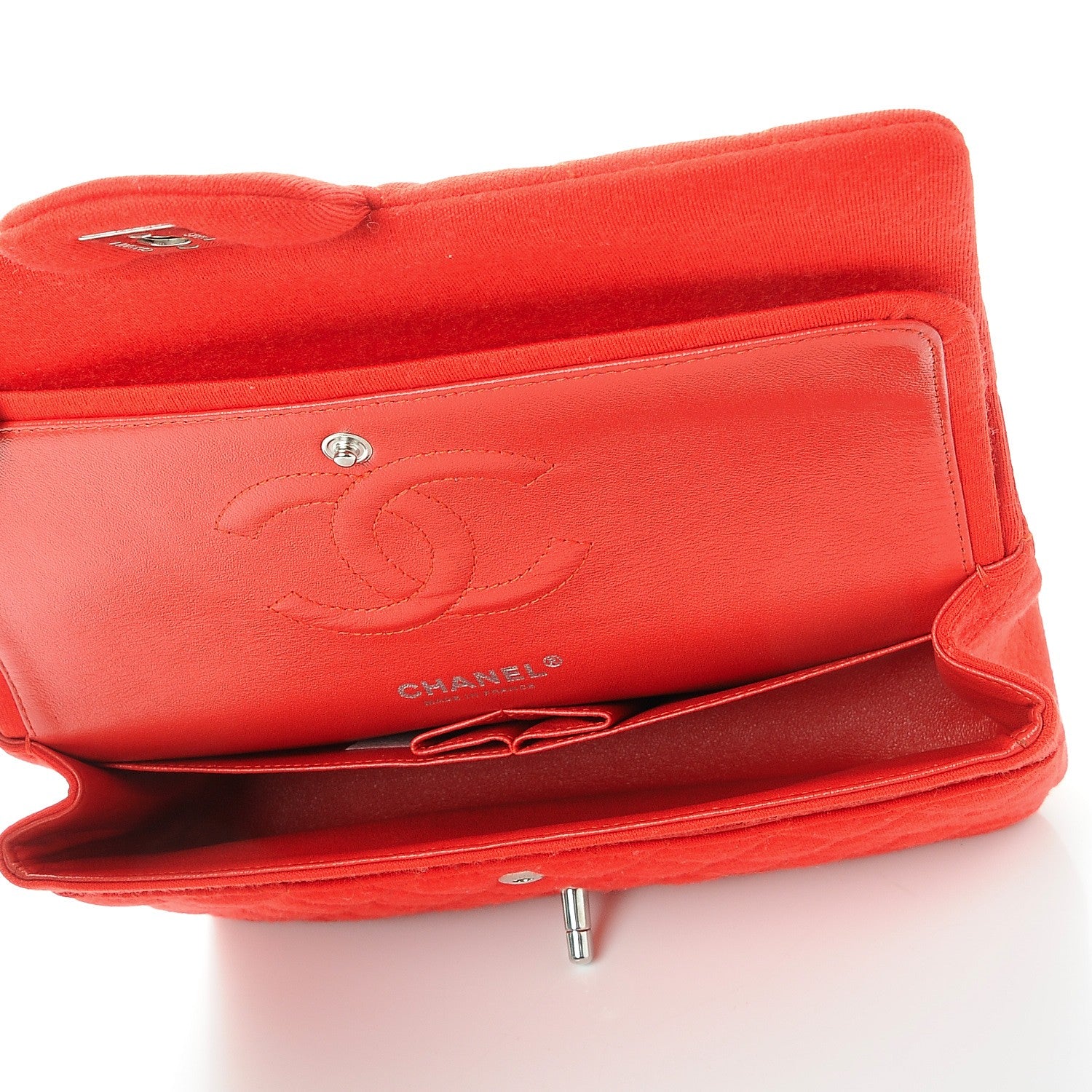 Chanel Jersey Quilted Medium Double Flap Red 5 of 9