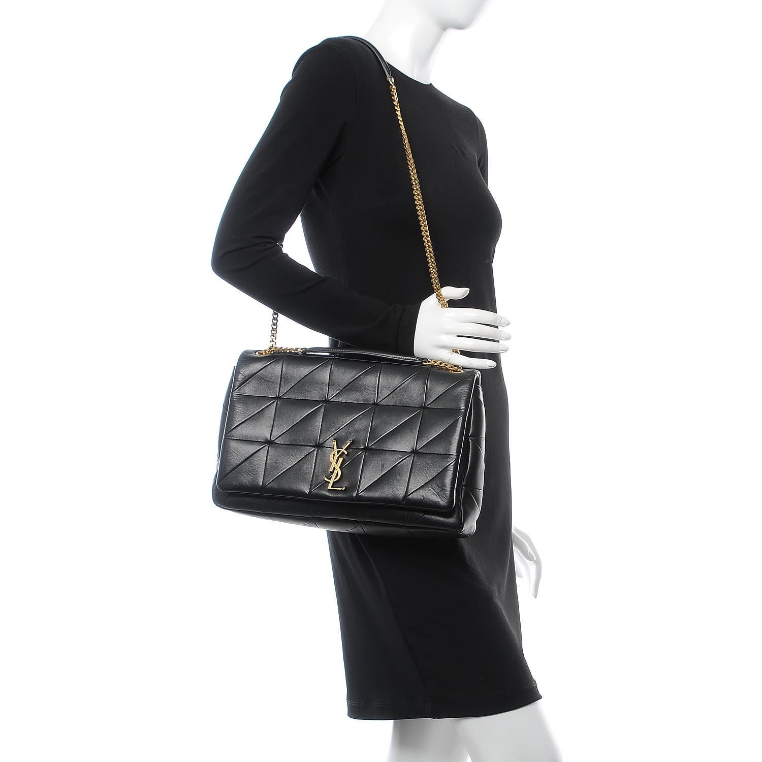 Saint Laurent Lambskin Patchwork Monogram Large Jamie Black 2 of 11