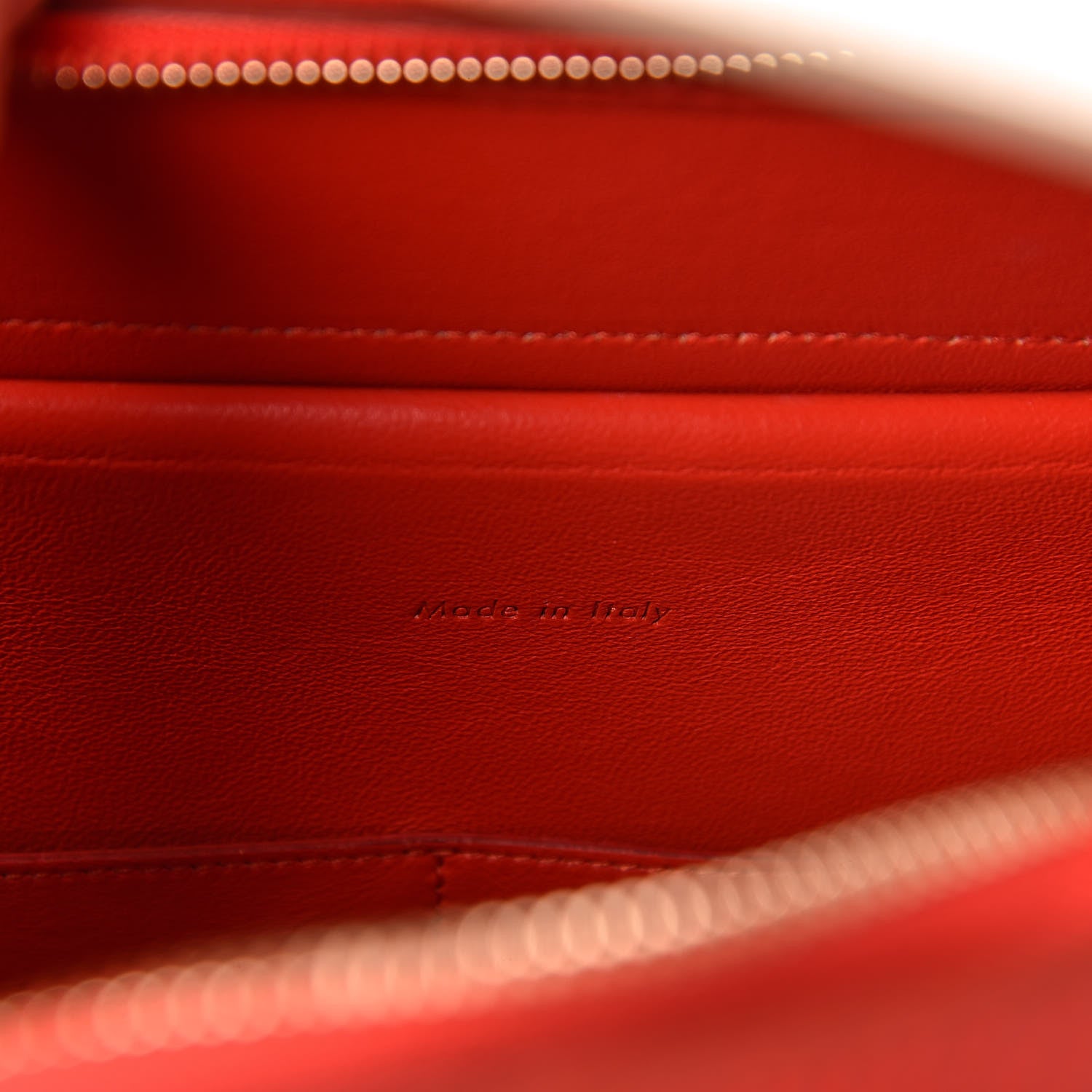 Celine Elephant Calfskin Mini Tri-Color Belt Bag Vermillion 6 of 9