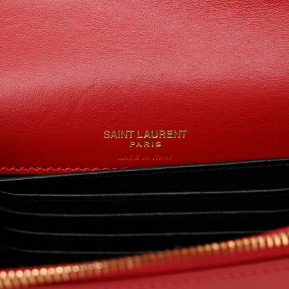 Saint Laurent Smooth Calfskin Monogram Kate Belt Bag Red 4 of 12