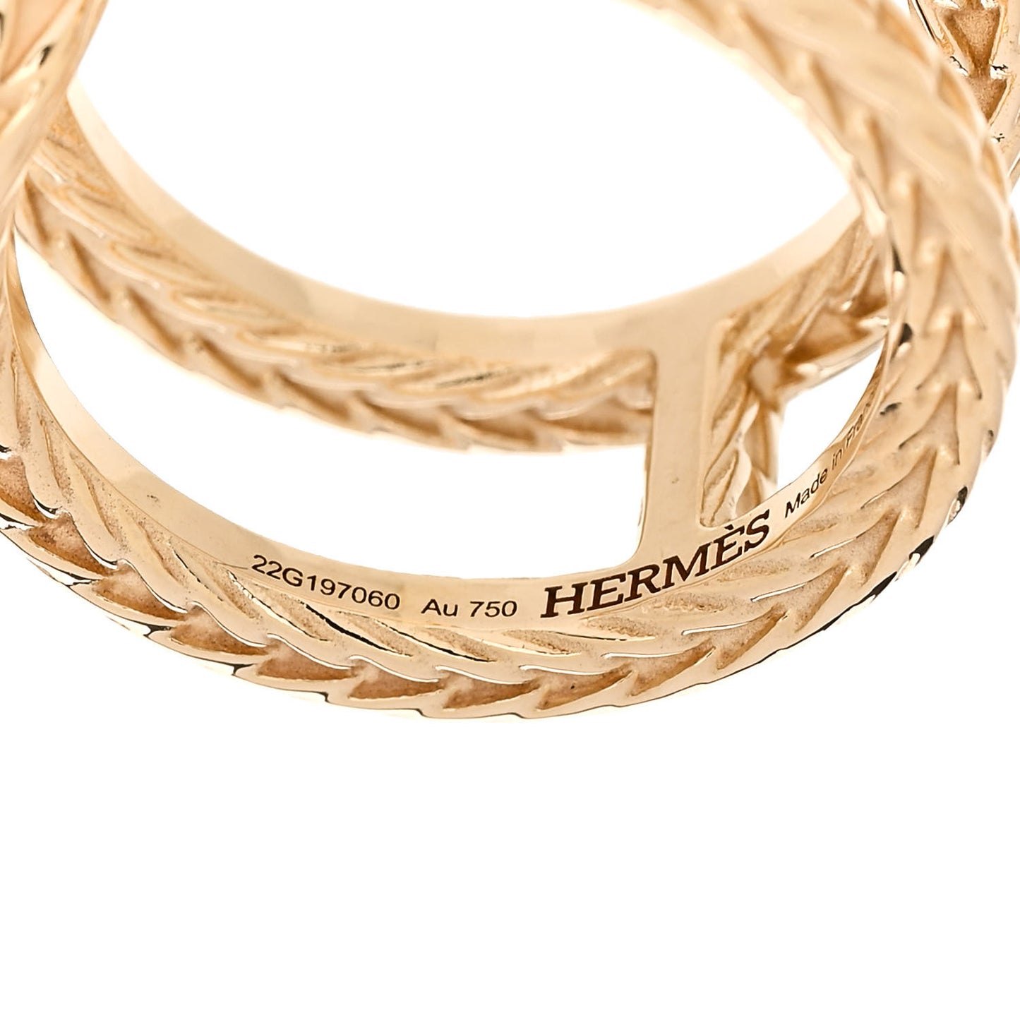 18K Yellow Gold PM Chain d'Ancre Danae Ring 50 5.25