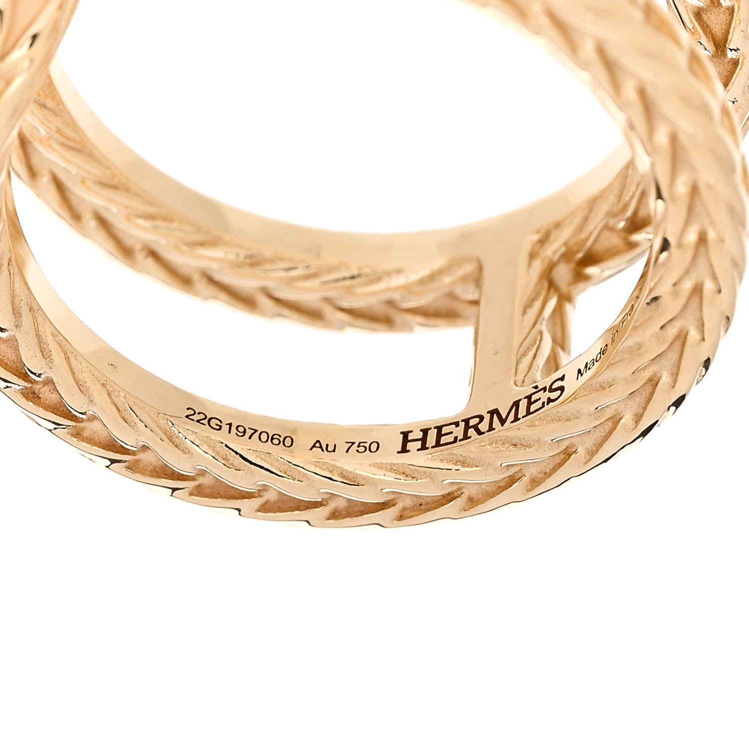 Hermes 18K Yellow Gold PM Chain d'Ancre Danae Ring 50 5.25 4 of 6