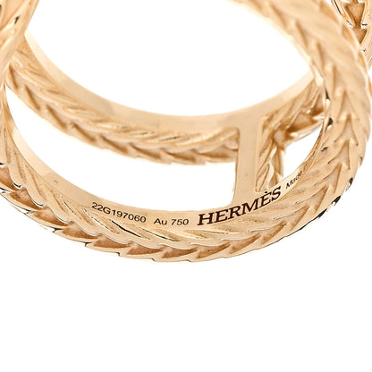 Hermes 18K Yellow Gold PM Chain d'Ancre Danae Ring 50 5.25 4 of 6