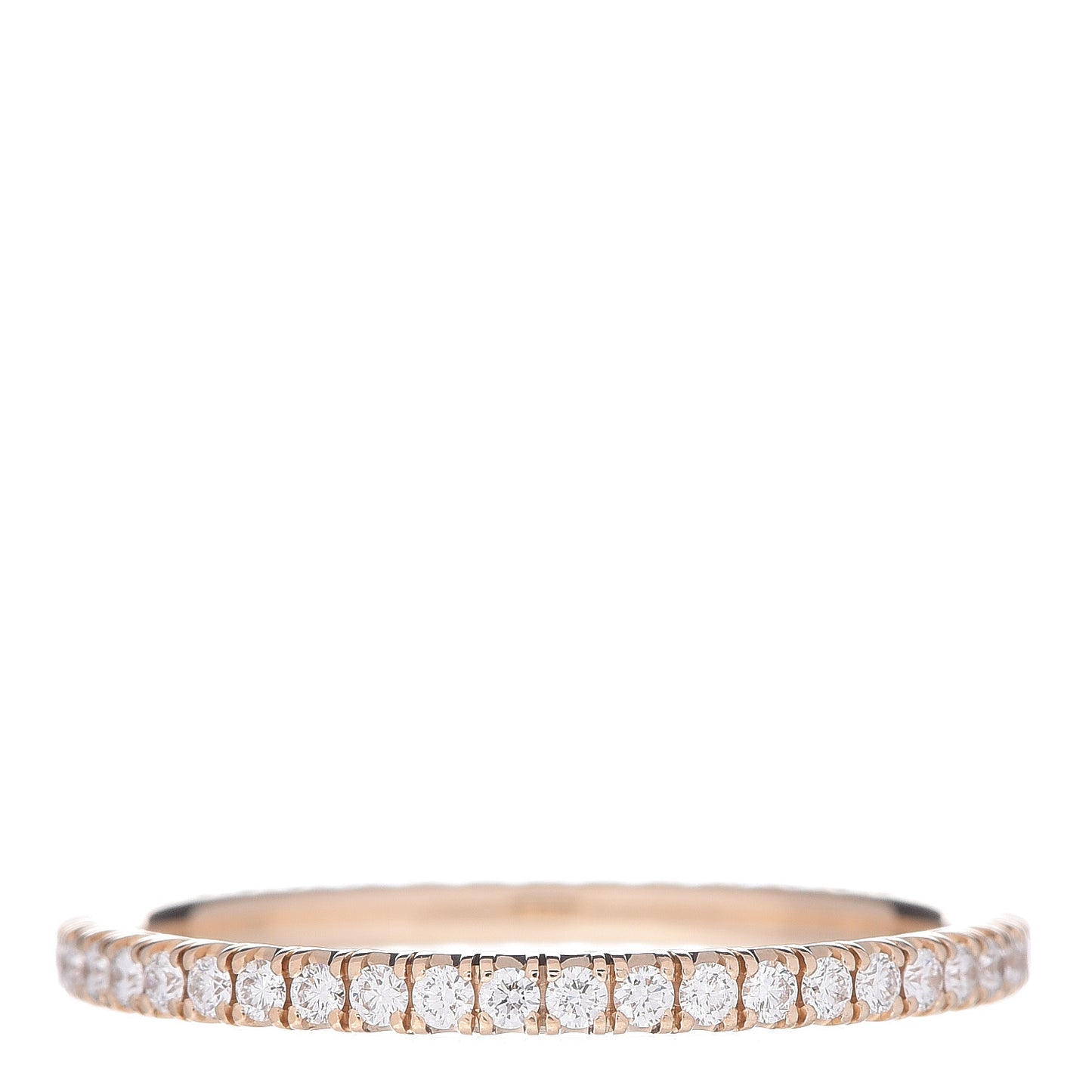 18K Yellow Gold Diamond Etincelle De Eternity Ring 48 4.5