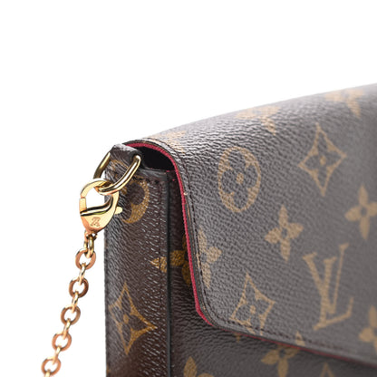 Louis Vuitton Monogram Pochette Felicie Chain Wallet Fuchsia 15 of 16