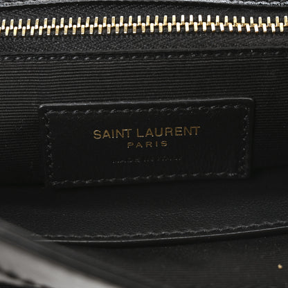 Saint Laurent Crinkled Calfskin Matelasse Monogram Medium Niki Chain Satchel Black 6 of 10