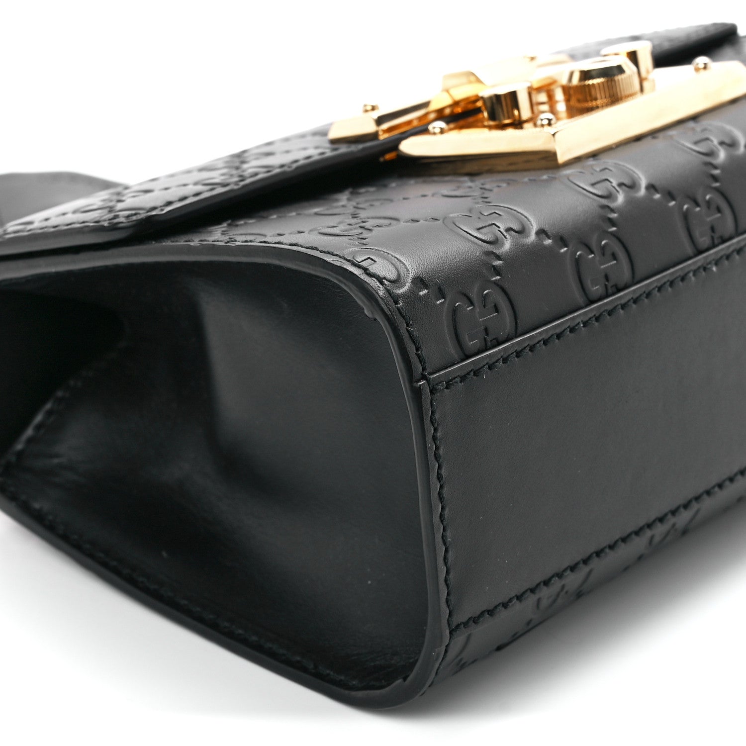 Gucci Guccissima Small Padlock Shoulder Bag Black 11 of 11