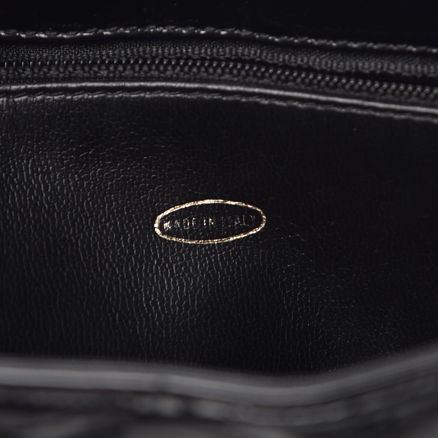 Patent Quilted Shopping Tote Black
