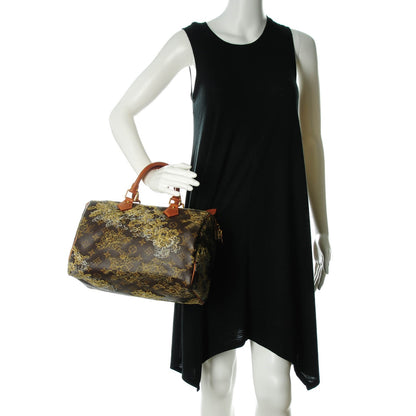 Louis Vuitton Monogram Dentelle Speedy 30 Gold 2 of 8