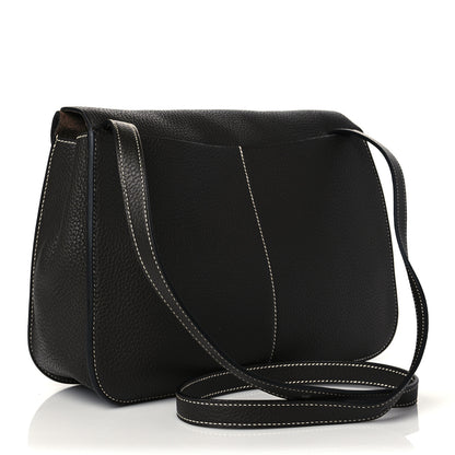 Hermes Taurillon Clemence Halzan 31 GM Chocolate 3 of 9