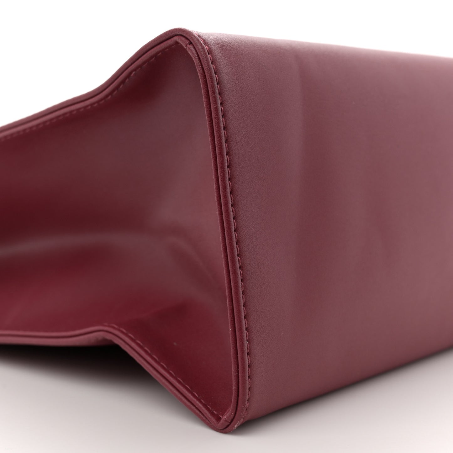 Vegan Leather Medium Shopping Bag Oxblood