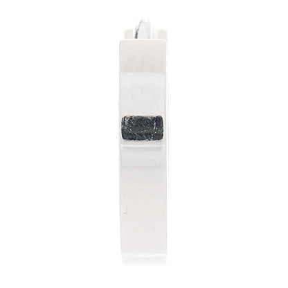 Cartier 18K White Gold Diamond Pave Single LOVE Hoop Earring 3 of 7