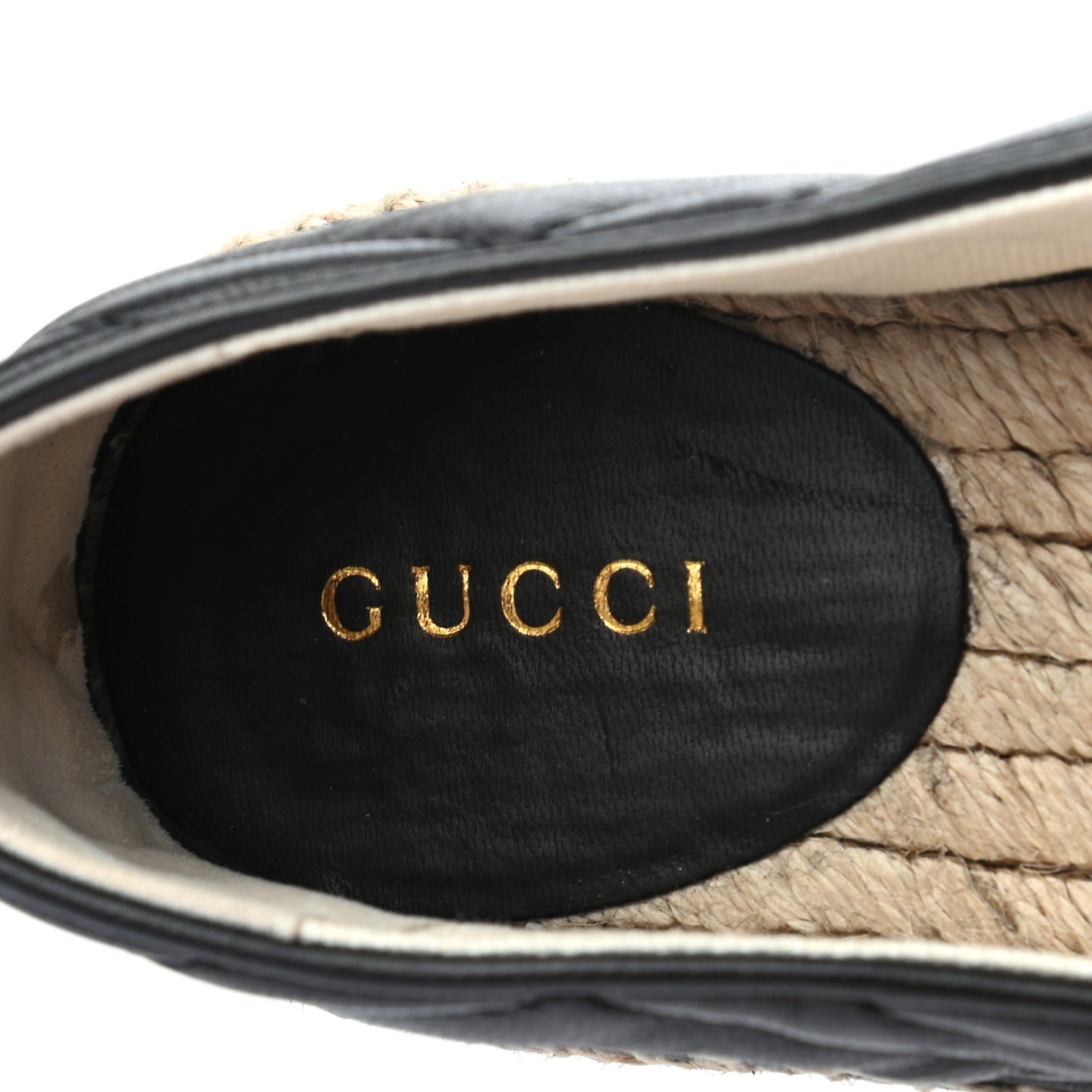 Nappa Matelasse GG Marmont Espadrilles 36.5 Black