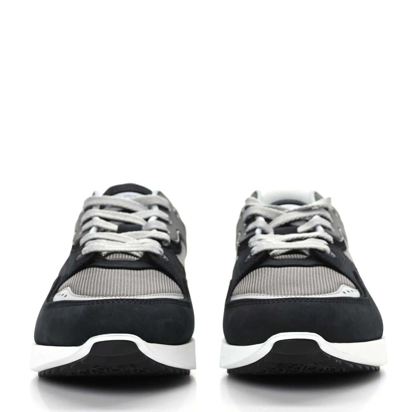 Technical Mesh Calfskin Mens B29 Sneakers 42 Black Grey