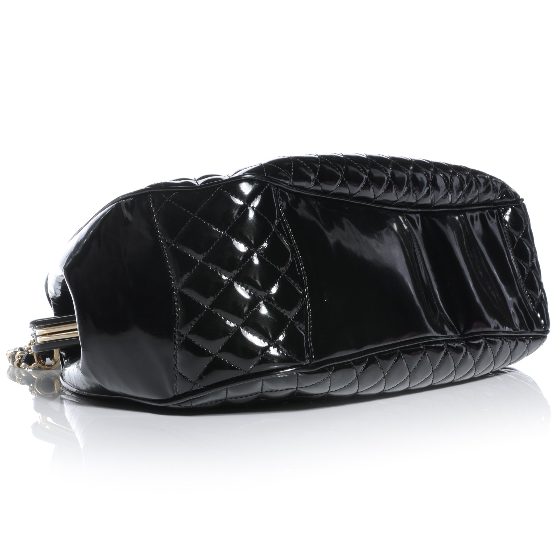 Chanel Patent Quilted Mademoiselle Frame Bag Black 4 of 9