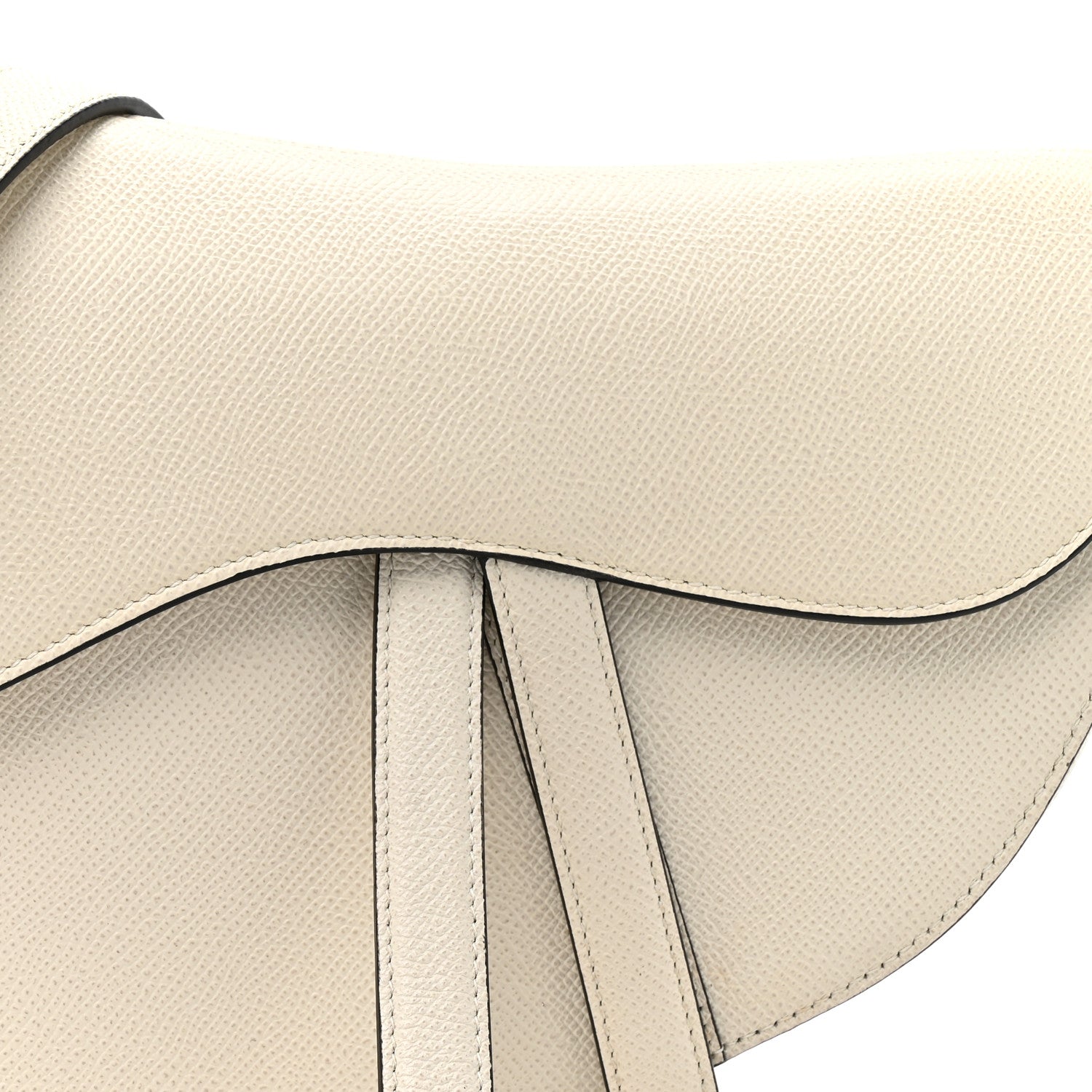 Christian Dior Grained Calfskin Saddle Bag With Strap Latte 8 of 10