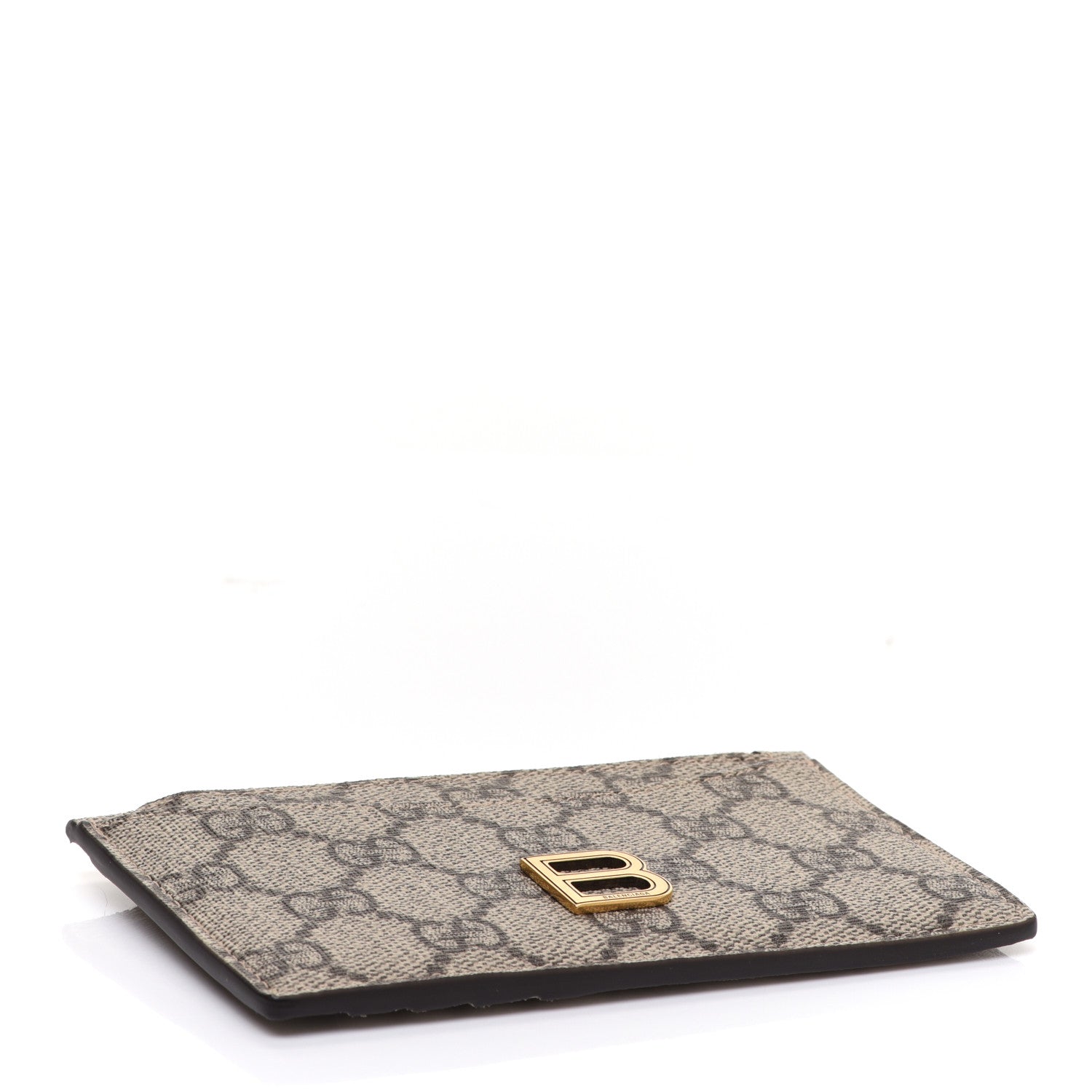 Gucci X BALENCIAGA GG Supreme Monogram Zip Card Case Beige Ebony 4 of 7