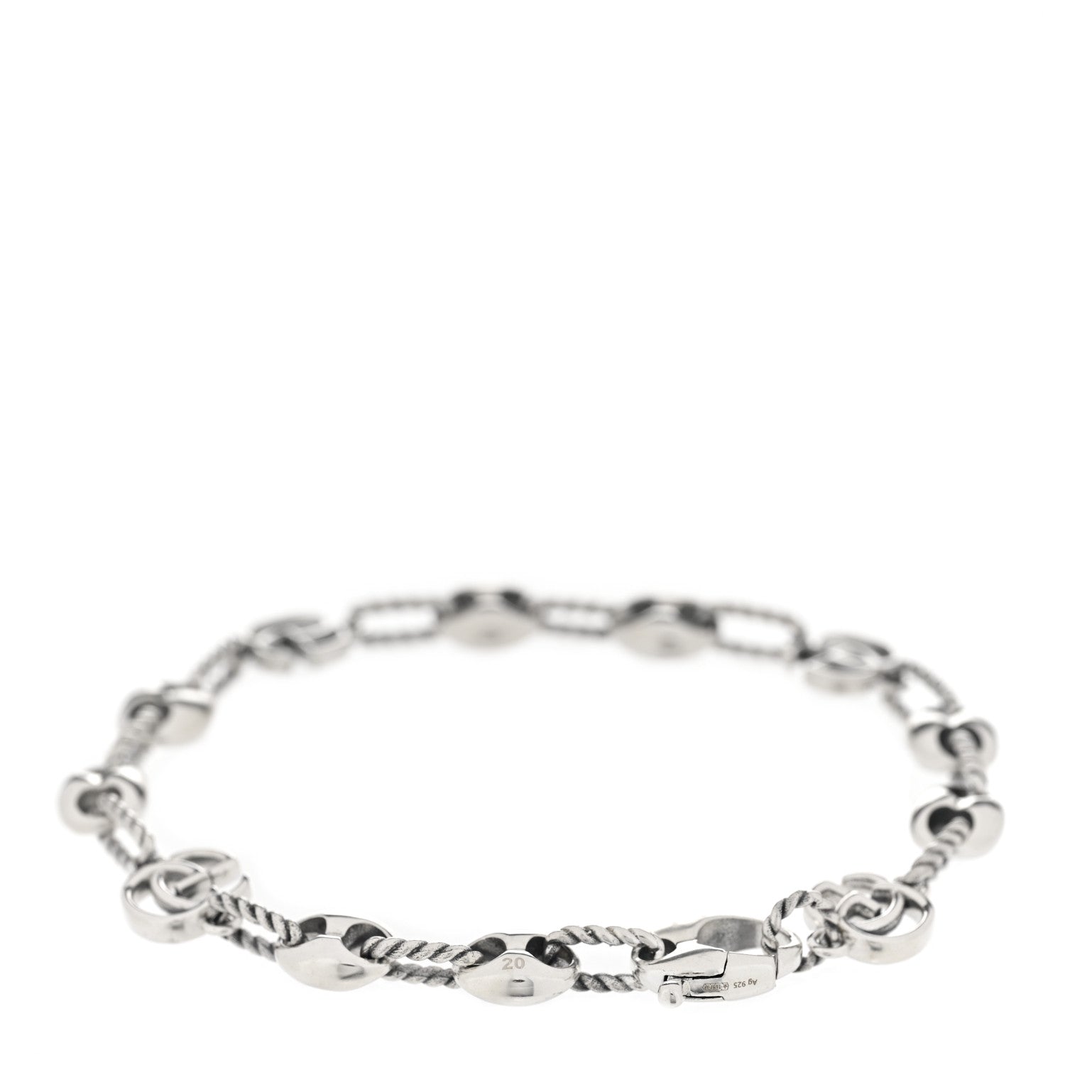 Gucci Sterling Silver GG Mariner Link Bracelet 2 of 4