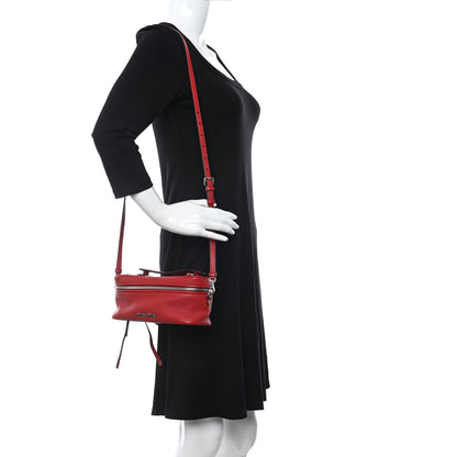 Miu Miu Goatskin Madras Mini Top Handle Vanity Case Fuoco 3 of 8