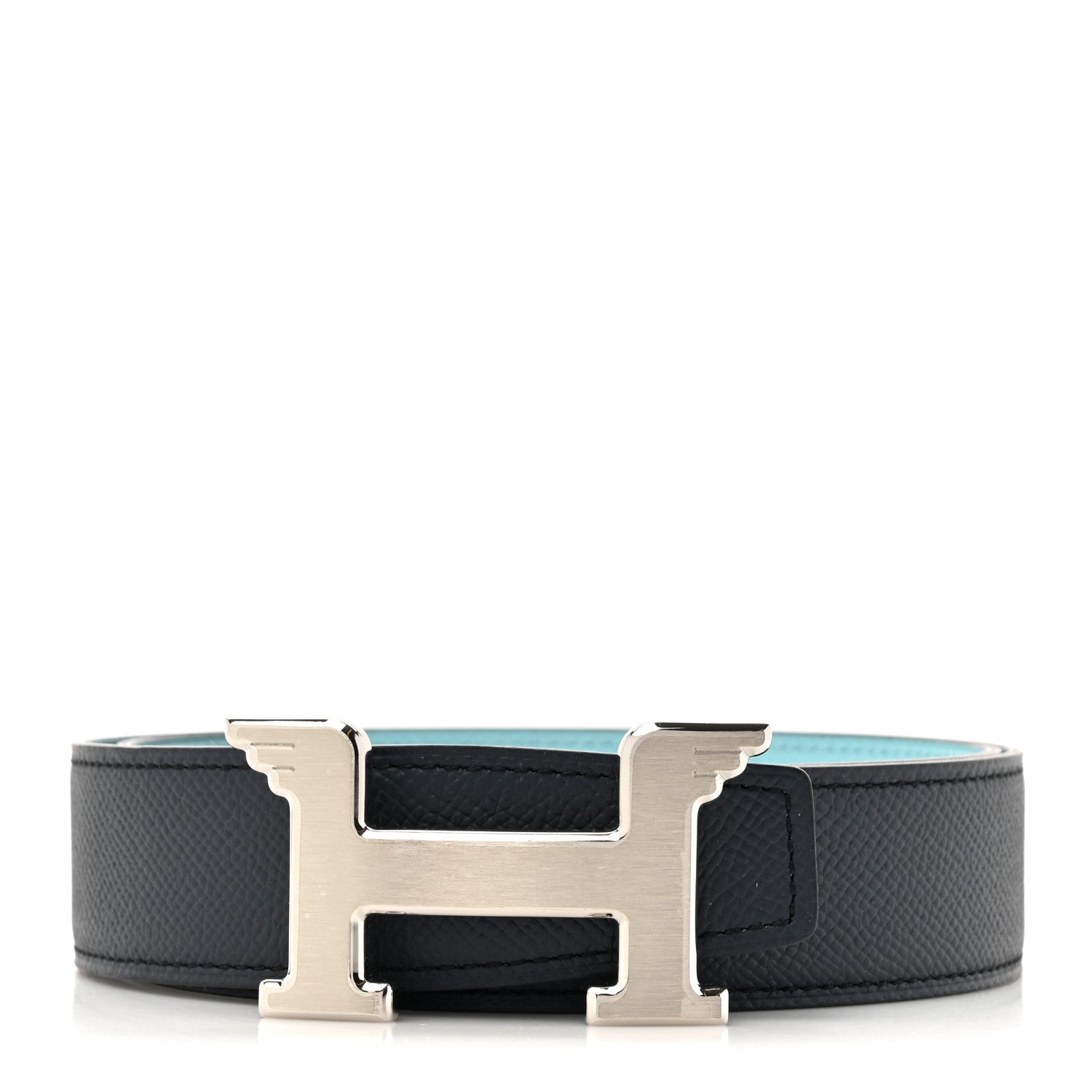 Hermes Epsom 32mm Pegase H Belt 80 32 Bleu Atoll Bleu Indigo 1 of 8