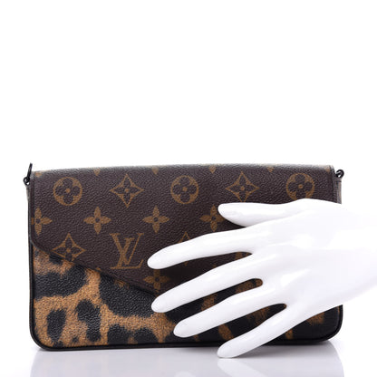 Louis Vuitton Monogram Animal Print Pochette Felicie Chain Wallet 2 of 8