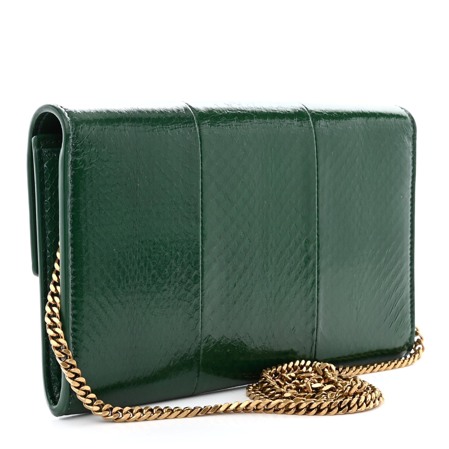 Saint Laurent Watersnake Uptown Crossbody Bag Green 4 of 12