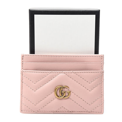 Gucci Calfskin Matelasse GG Marmont Card Holder Perfect Pink 6 of 6