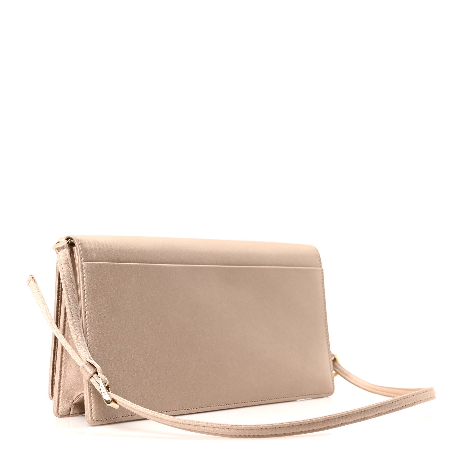 Prada Satin Triangle Mini Shoulder Bag Cameo 3 of 9