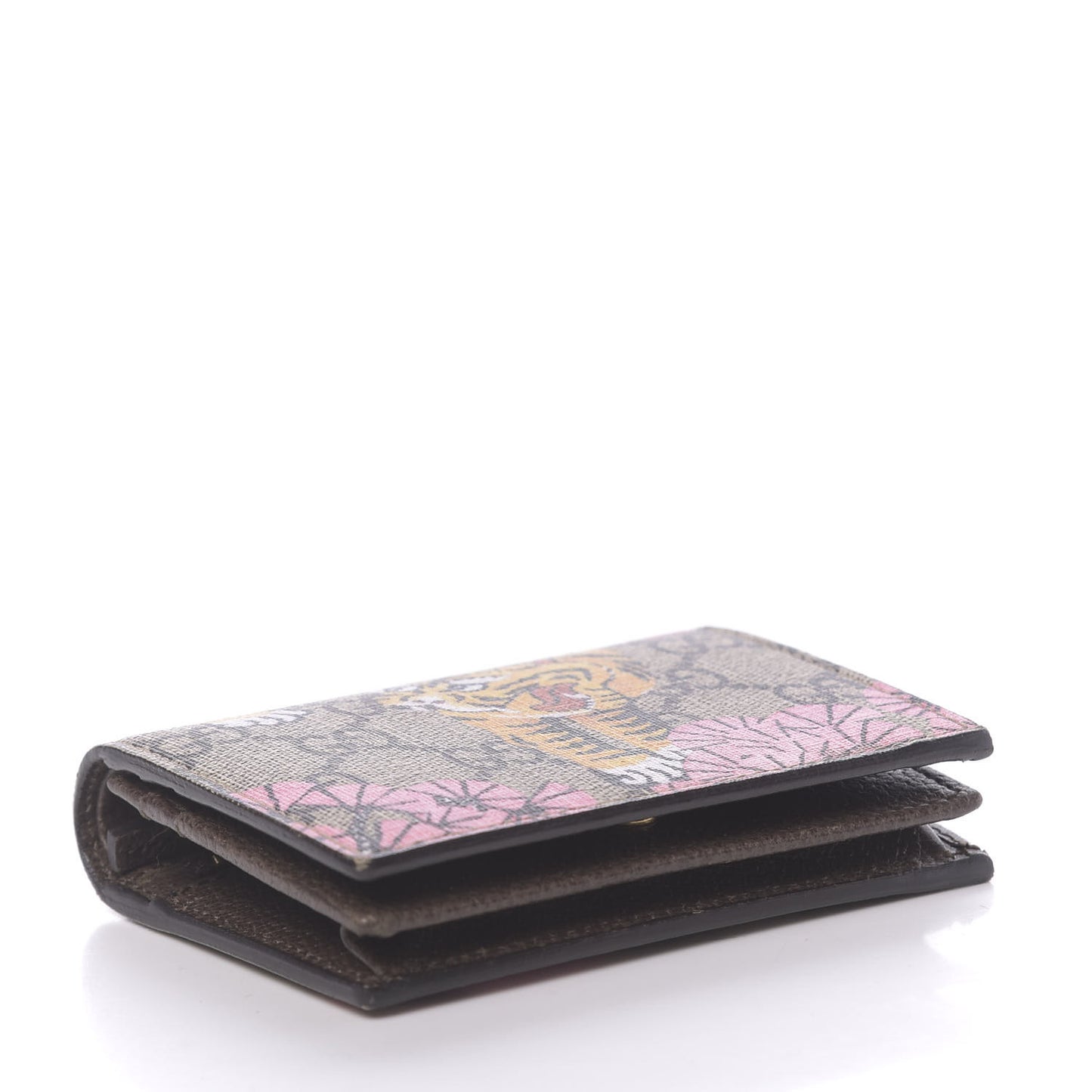 GG Supreme Monogram Bengal Card Case Beige Pink