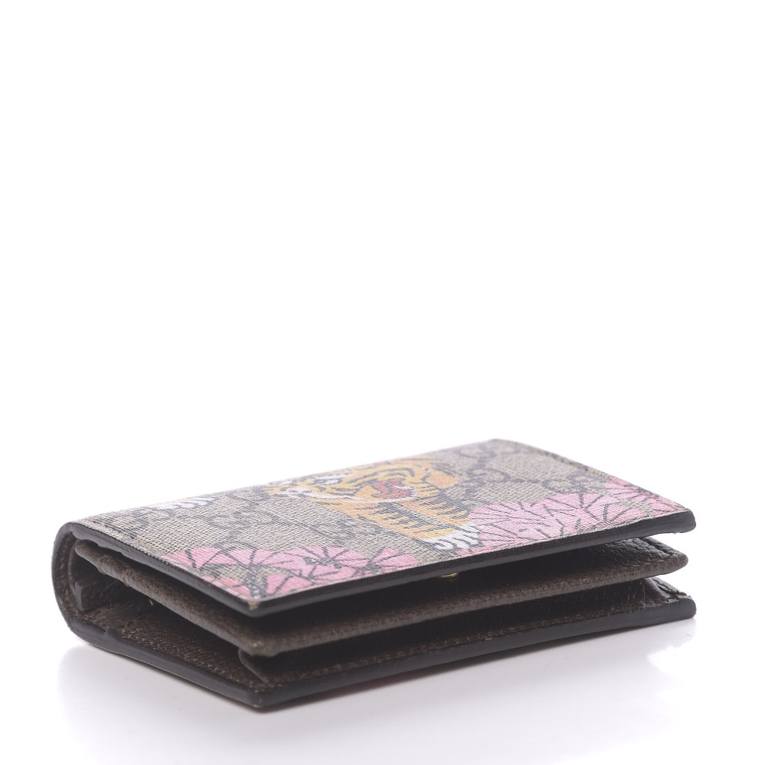 Gucci GG Supreme Monogram Bengal Card Case Beige Pink 4 of 11